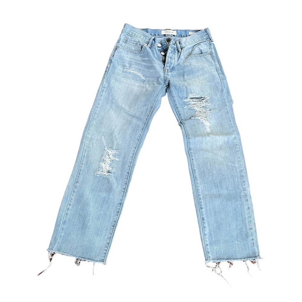 Pacsun Boyfriend Distress Button Fly Jeans Size: 23
